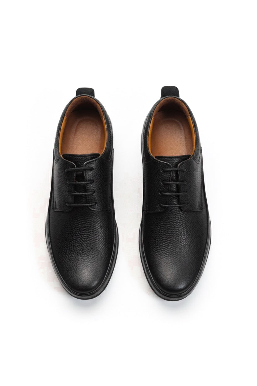 Plain Toe Derby – Genuine Leather Shoes
